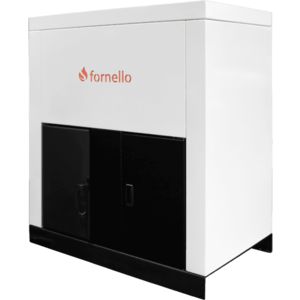 Centrala pe peleti Fornello Eco Energy 35 kW, echipata cu automatizare, afisaj digital, arzator fonta, curatare mecania a drumurilor de fum, buncar peleti integrat 75 kg imagine