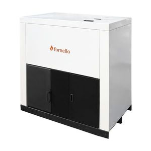 Centrala pe peleti Fornello Eco Energy 50 kW, echipata cu automatizare, afisaj digital, arzator fonta, curatare mecania a drumurilor de fum, buncar peleti integrat 130 kg imagine