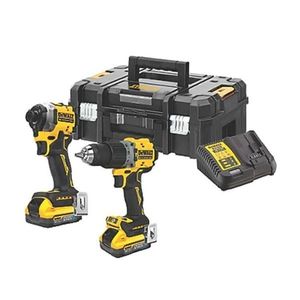 Set 2 masini DeWalt DCK2050H2T, cu 2 acumulatori Powerstack 18V / 5.0Ah si incarcator in valiza TSTAK imagine