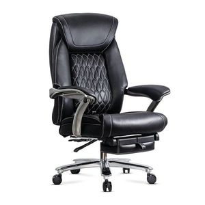 Scaun directorial negru din piele ecologică premium și suport lombar reglabil OFF 950 - REZISTENT 150 KG imagine