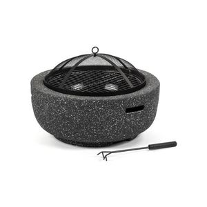 Vatră portabilă rotundă cu grătar Fieldmann antracit imagine
