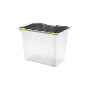 Cutie de depozitare 100 l negru/transparent imagine