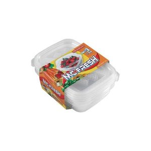 SET 3x recipient alimentar 0, 9 l transparent imagine