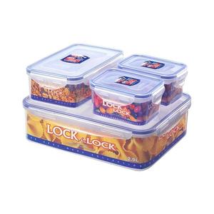 SET 4x recipient alimentar LOCK 0, 47/1/3, 9 l albastru/transparent imagine