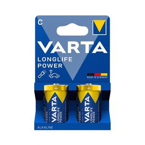 Bateriei alcalină 2 buc. Varta 4914121422 LONGLIFE POWER LR14/C 1, 5V imagine