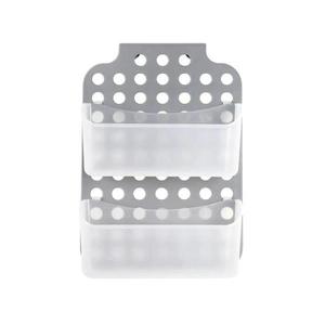 Etajeră suspendată cu două rafturi pentru duș 12x35, 5 cm gri/alb imagine