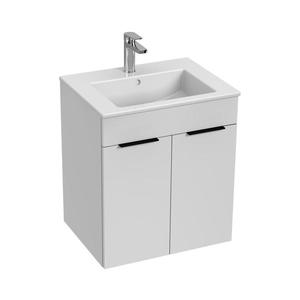 Dulap de baie cu lavoar JIKA H4536111763001 CUBE 60, 7x65 cm alb imagine