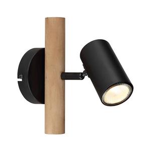 Spot de perete HERTI 1xGU10/5W/230V lemn/metal Globo 57913-1 imagine