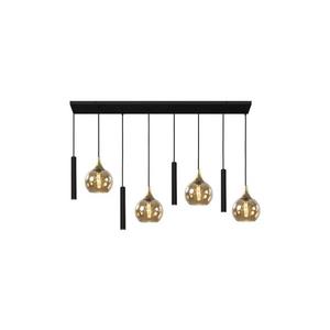 Lustră pe cablu CALYPSO 4xGU10/60W/230V + 4xE27/60W negru/auriu imagine