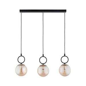 Lustră pe cablu LISTER 3xE14/10W/230V negru/bej fumuriu imagine