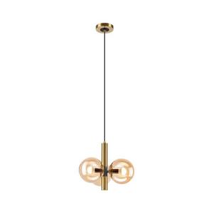 Lustră pe cablu ROLLO 3xE14/5W/230V auriu/bej fumuriu imagine