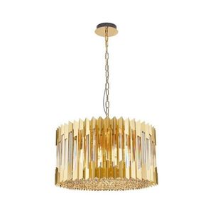 Lustră pe lanț RITZ 12xE14/40W/230V d. 54 cm auriu imagine