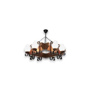 Lustră pe lanț Brilagi QUEEN 8xE14/40W/230V fag/nuc imagine