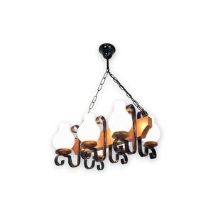 Lustră pe lanț Brilagi QUEEN 6xE14/40W/230V fag/nuc imagine