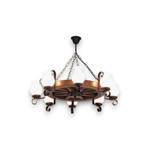 Lustră pe lanț Brilagi ROATA 8xE14/40W/230V fag/nuc imagine