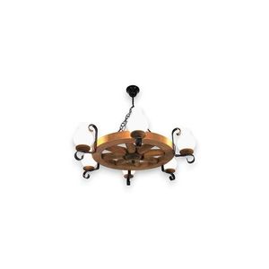 Lustră pe lanț Brilagi ROATA 6xE14/40W/230V fag imagine