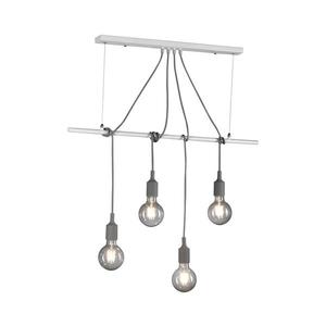 Lustră pe cablu ONLI WIRE 4xE27/15W/230V gri/alb imagine