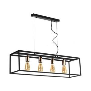 Lustră pe cablu ONLI FLOKI 4xE27/15W/230V negru/cupru imagine