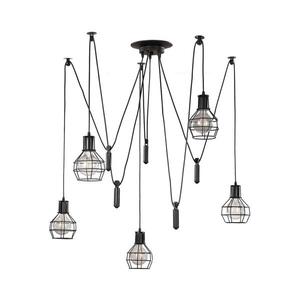 Lustră pe cablu ONLI SPIDER 5xE27/15W/230V spider negru imagine