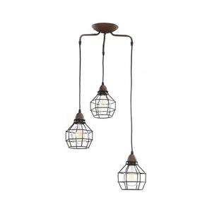 Lustră pe cablu ONLI SPIDER 3xE27/15W/230V negru/maro imagine