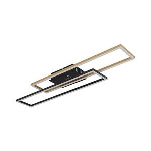 Plafonieră LED Globo 67208-30G DAKARI 30W/230V 3000K 60x80 cm negru/auriu imagine