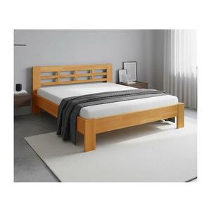 Pat dublu din lemn masiv ANGELA 180x200 cm nuc deschis imagine