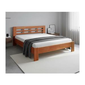 Pat dublu din lemn masiv ANGELA 180x200 cm nuc imagine