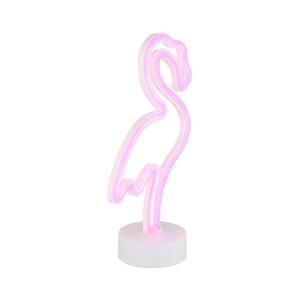 Decorațiune LED neon de masă Globo 28064 FLAMINGO LED/2W/3xAA flamingo imagine