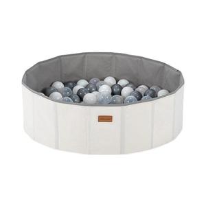 Piscină cu bile pentru copii d. 80 cm alb/gri imagine