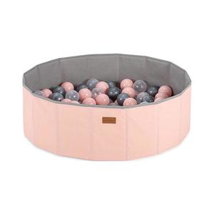 Piscină cu bile pentru copii d. 80 cm roz/gri imagine
