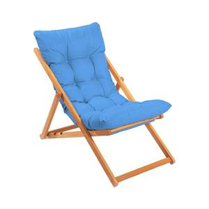 Șezlong de grădină albastru/fag imagine