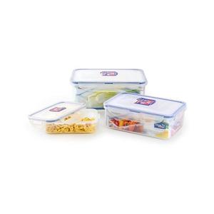 SET 3x caserolă alimentară LOCK albastru/transparent imagine