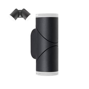 Spot LED de perete de exterior Prezent 28210A AKARA 2xLED/5W/230V IP65 negru imagine