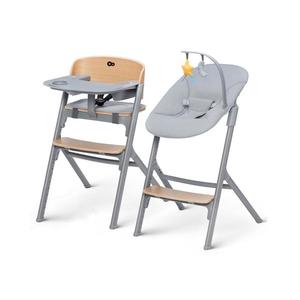 Scaun de masă pentru copii 3 în 1 KINDERKRAFT SELECT LIVY Premium stejar + șezlong CALMEE imagine