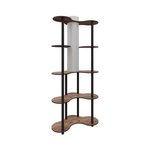 Lampadar cu rafturi 1xE27/40W/230V 150 cm negru/maro imagine