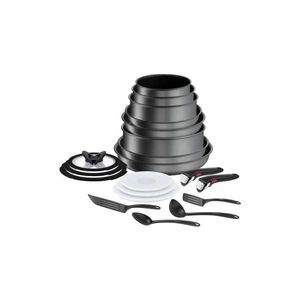 Set de vase de gătit Tefal 20 buc. INGENIO DAILY CHEF ON negru imagine