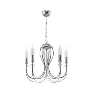 Jupiter 1688 - Lustră pe lanț MELANI 5xE14/40W/230V argintiu imagine