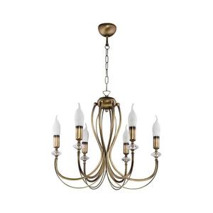 Jupiter 1612 - Lustră pe lanț MELODY 6xE14/40W/230V alamă patină imagine