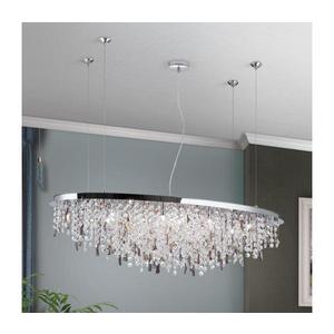 Lustră de cristal pe cablu Orion CRYSTALRIVER 21xG9/40W/230V crom lucios imagine