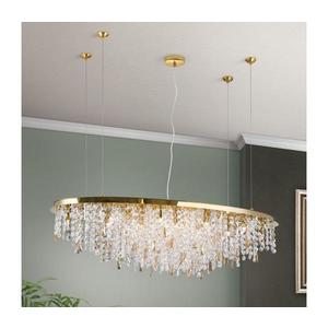 Lustră de cristal pe cablu Orion CRYSTALRIVER 21xG9/40W/230V auriu imagine