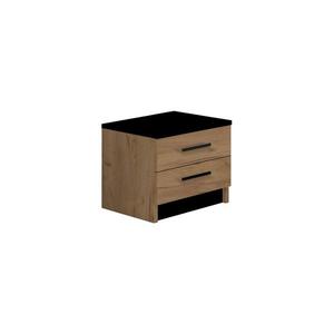 Noptieră TOD stejar craft/negru imagine