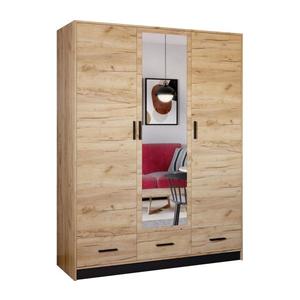 Dulap cu oglindă SANNA 150x215 cm, stejar craft imagine