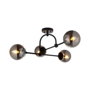 Lustră aplicată Endon 106662 ONTARIO 4xE14/7W/230V negru/fumuriu imagine