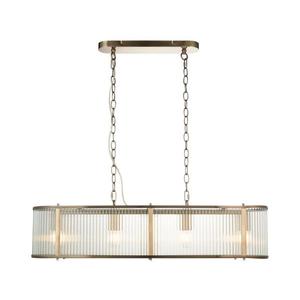 Lustră pe lanț Endon 110945 RIDGETON 4xE14/6W/230V alamă/transparent imagine