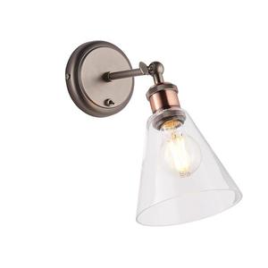 Spot de perete Endon 92874 HAL 1xE27/10W/230V bronz/cupru/transparent imagine