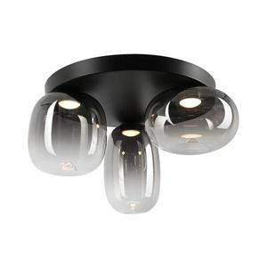 Plafonieră LED VASO LED/12W/230V d. 42 cm negru/fumuriu imagine