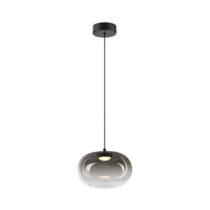 Lustră LED pe cablu VASO LED/4W/230V d. 18 cm negru/fumuriu imagine