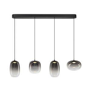 Lustră LED pe cablu VASO LED/15W/230V negru/fumuriu imagine