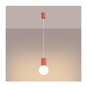 Lustră pe cablu SL.1754 HALO 1xG9/8W/230V d. 12 cm roz imagine