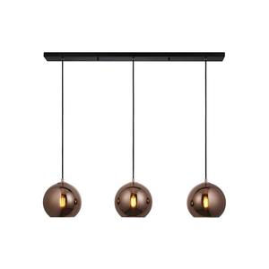 Lustră pe cablu Endon 102929 BOLI 3xE27/10W/230V negru/maro fumuriu imagine